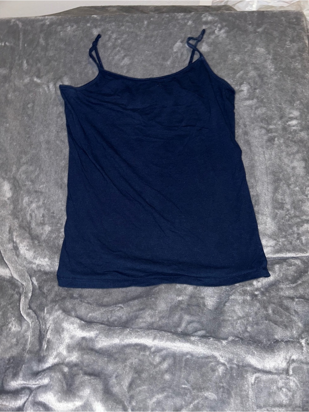 Time and Tru Navy Blue Spaghetti Strap Camisole